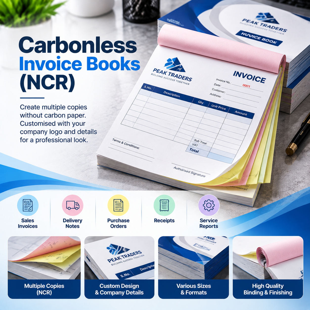 Carbonless Invoice Books