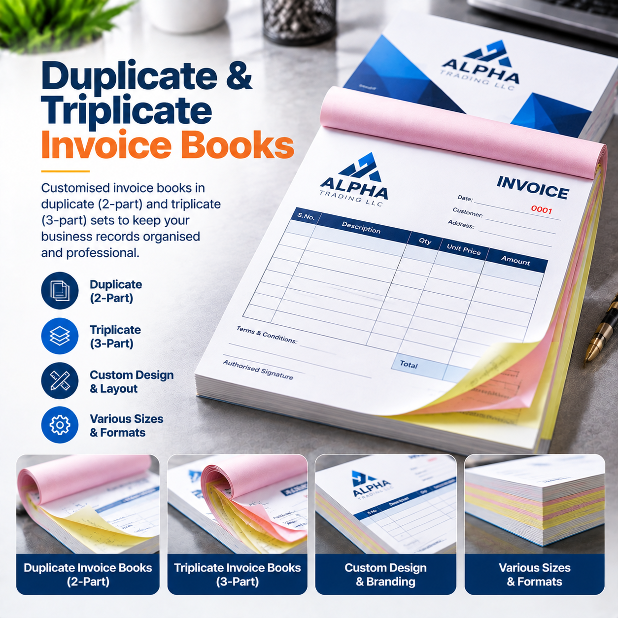 Duplicate & Triplicate Invoice Books